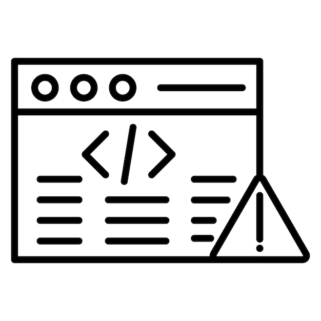 error vector icon can be used for no code iconset