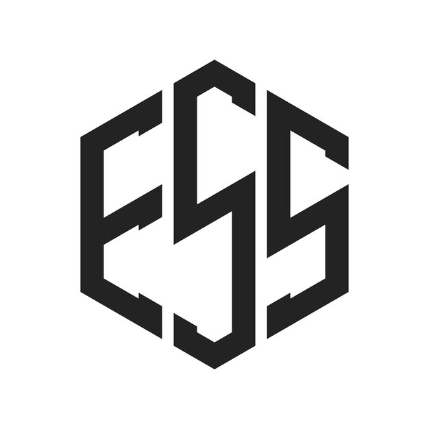 ESS Logo Design Initial Letter ESS Monogram Logo using Hexagon shape