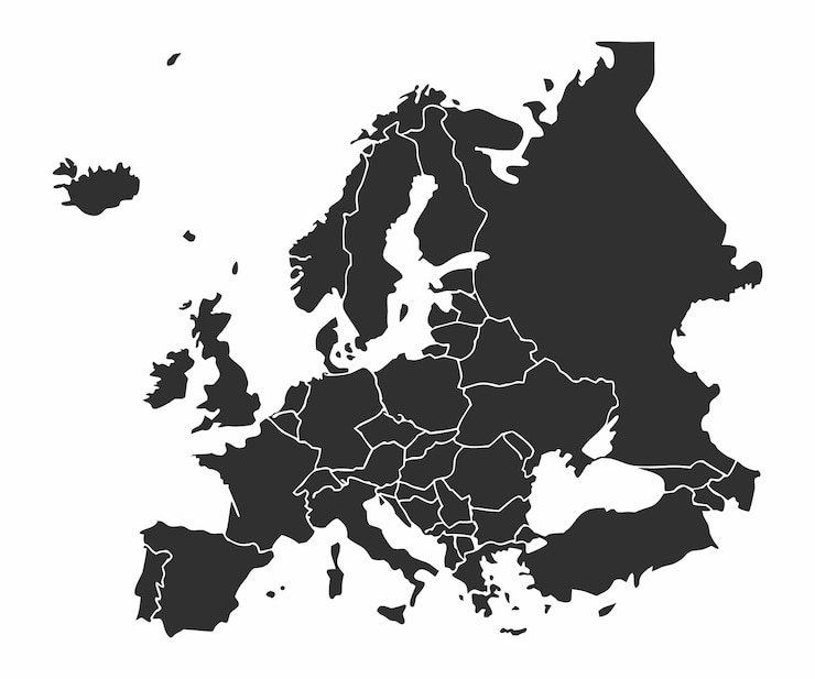 Vector europe map