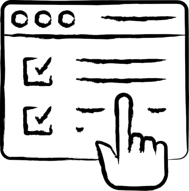Examination hand drawn vector illustration