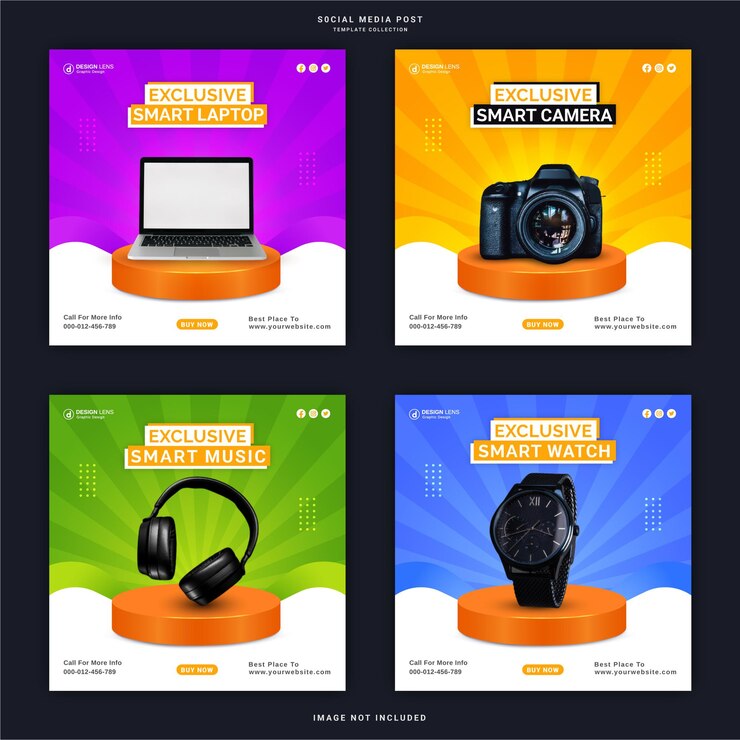 Exclusive Smart Laptop Digital Camera Headphone And Watch Instagram Story  Banner Social Media Post