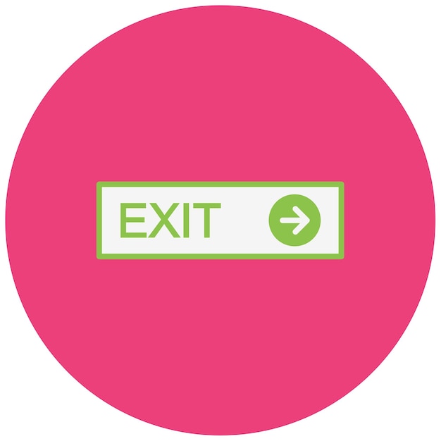 Exit Flat Illustration