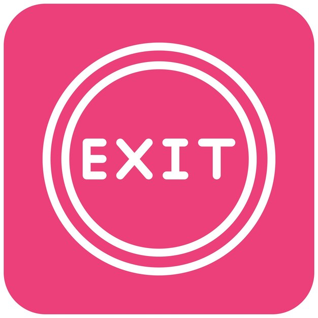 Exit Vector Icon Design Illustration