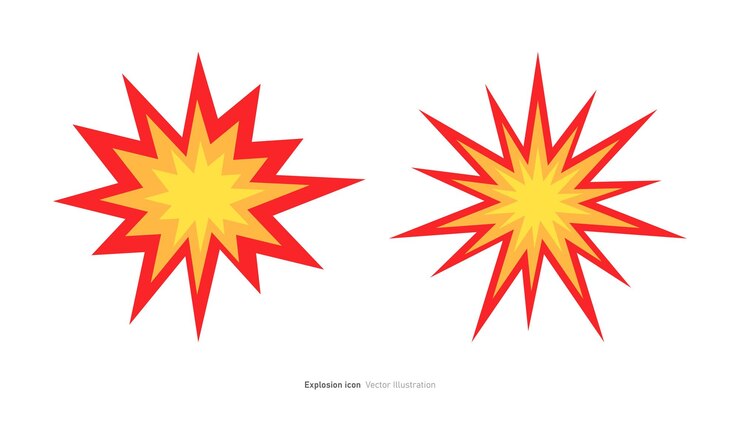 Vector explosion icon designor illustration