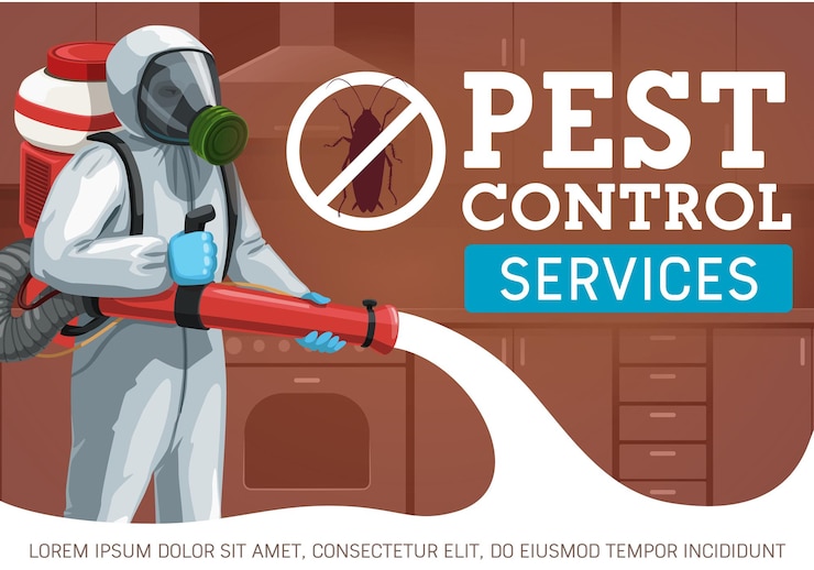 Vector exterminator spraying insecticide pest control