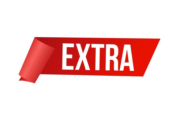 Vector extra red vector banner illustration isolated on white background