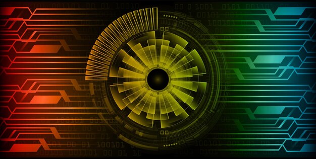 eye cyber circuit future technology concept background
