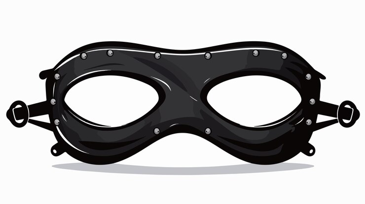 Vector eye patch pirate facial mask blindfold ophthalmology costume concept