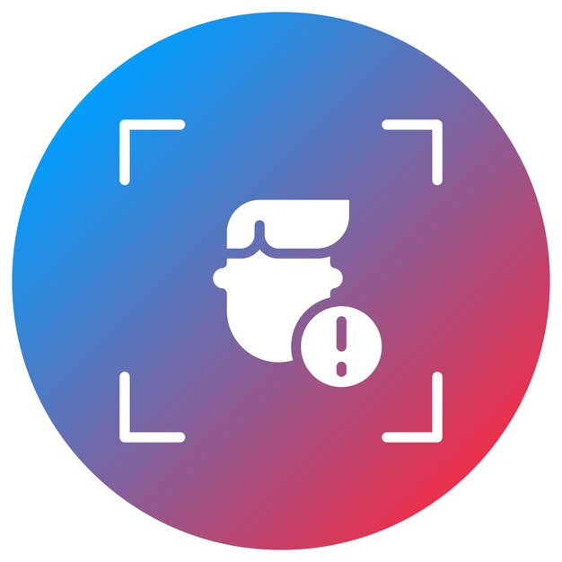 Face Detection Warning icon vector image Can be used for Biometrics