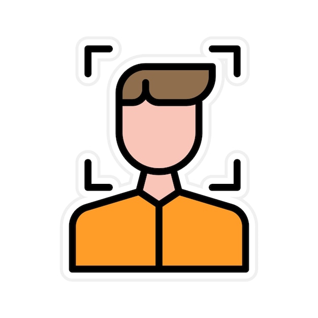 Face Recognition icon vector image Can be used for Biometrics