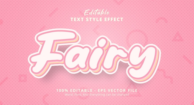 Fairy cartoon style Text Cartoon Style Effect Editable Text Effect