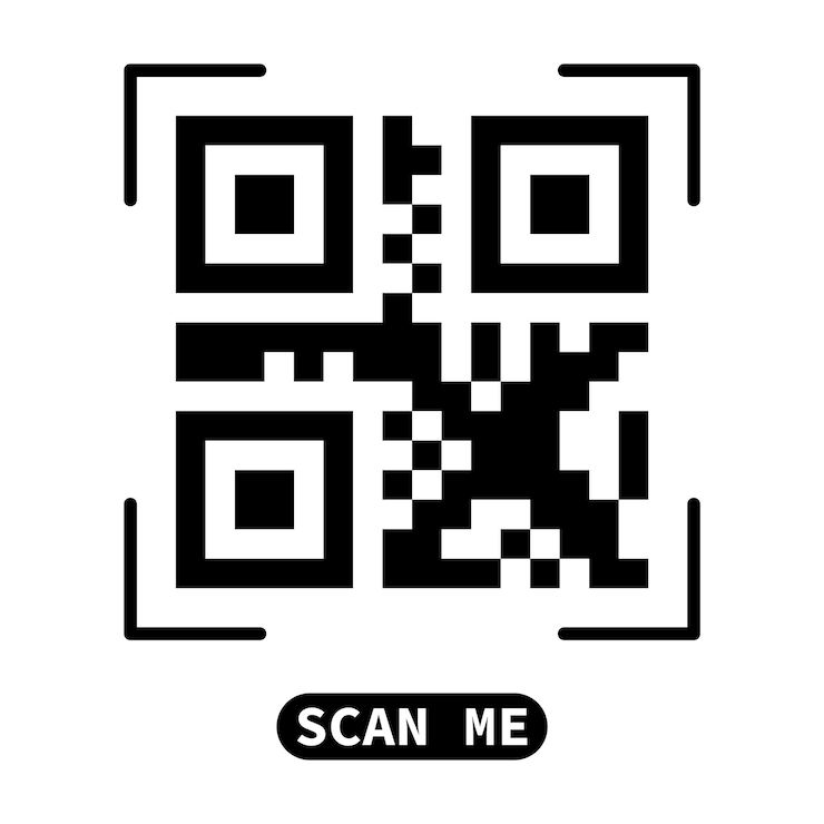 Vector fake qr code scan me vector illustration