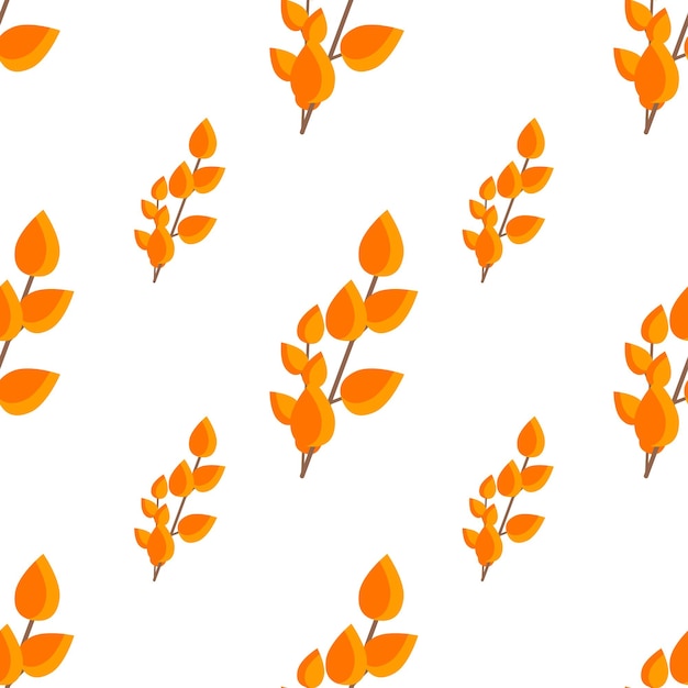 Fall botanical seamless background vector illustration. Abstract yellow design template on golden backdrop. Autumn nature. Natural tile. Floral wrapping.