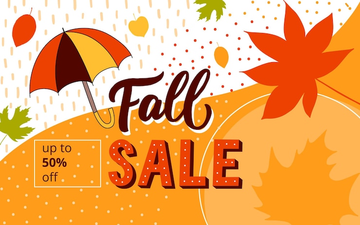 Vector fall sale promotion banner