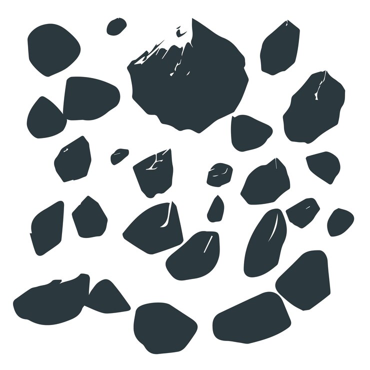 falling rocks isolated vector