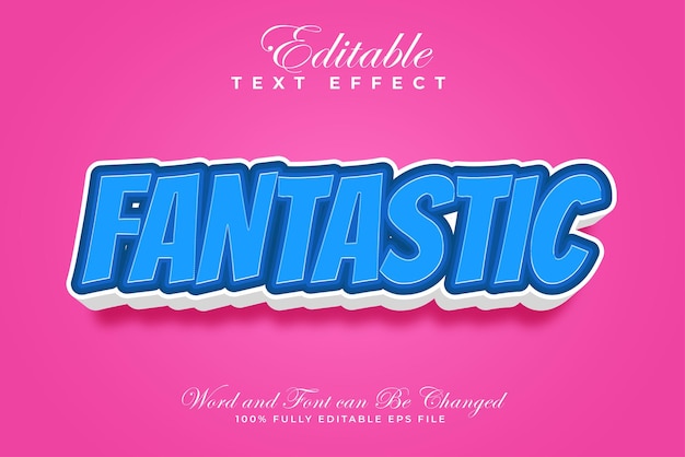 Fantastic Bold 3D Editable Text Effect