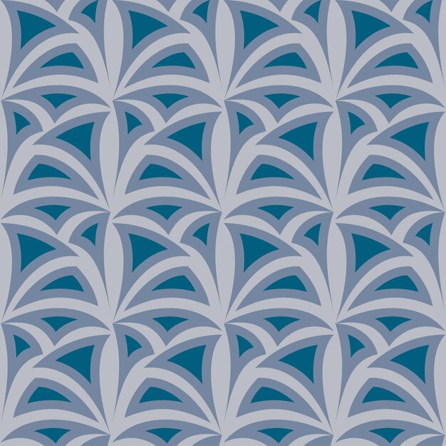 Fantasy geometric pattern Blue gray elements on gray background Fancy figures in medieval colors