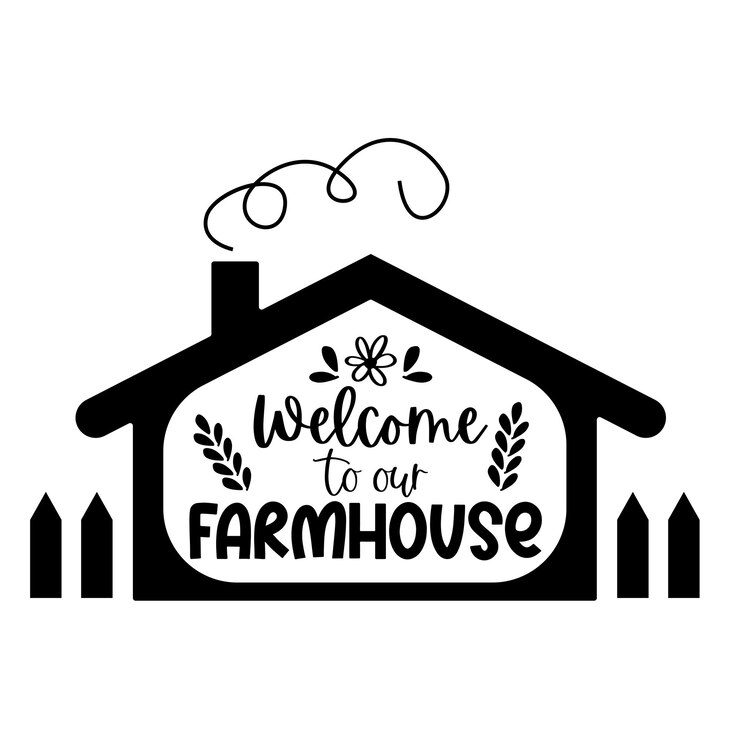 Vector farmhouse lettering hand drawn typography poster t shirt hand lettered calligraphic design