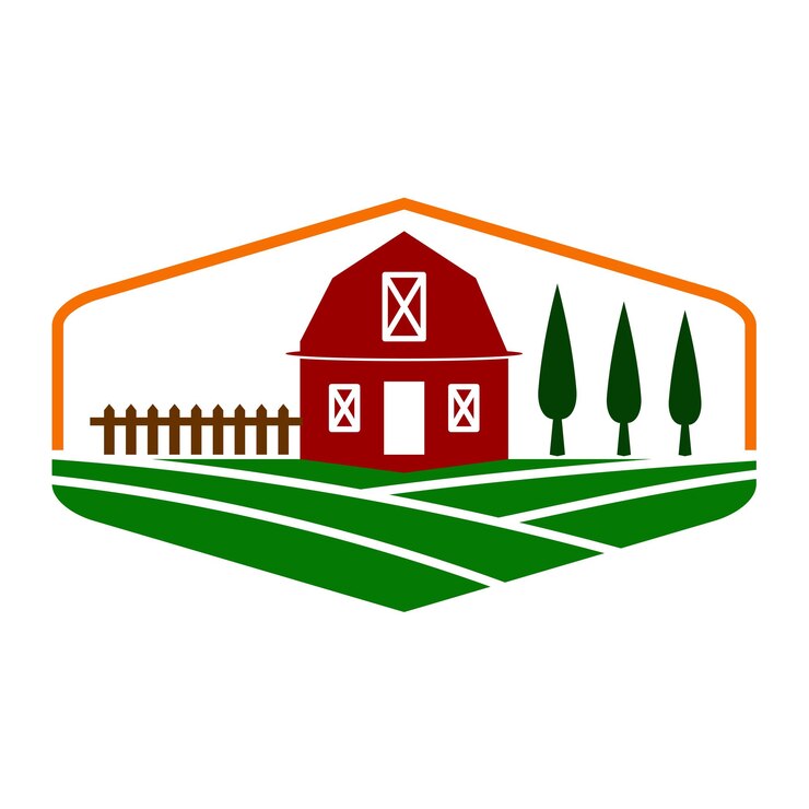 Vector farming and agriculture logo design vector icon illustration brand identity