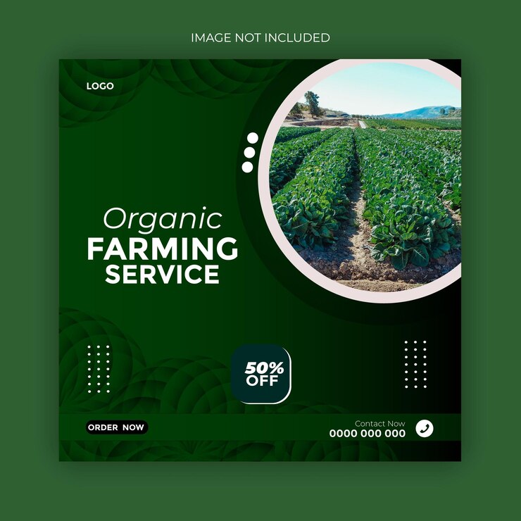 farming social media post design template