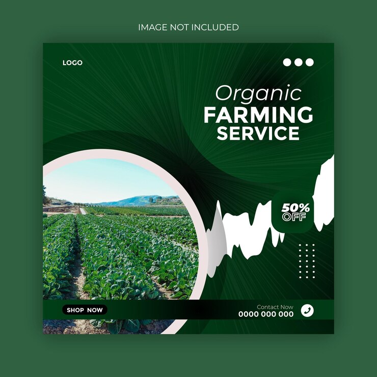 farming social media post design template