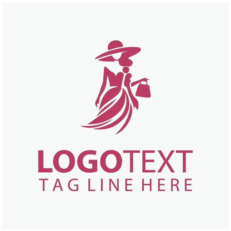 Vector fashion lady logo
