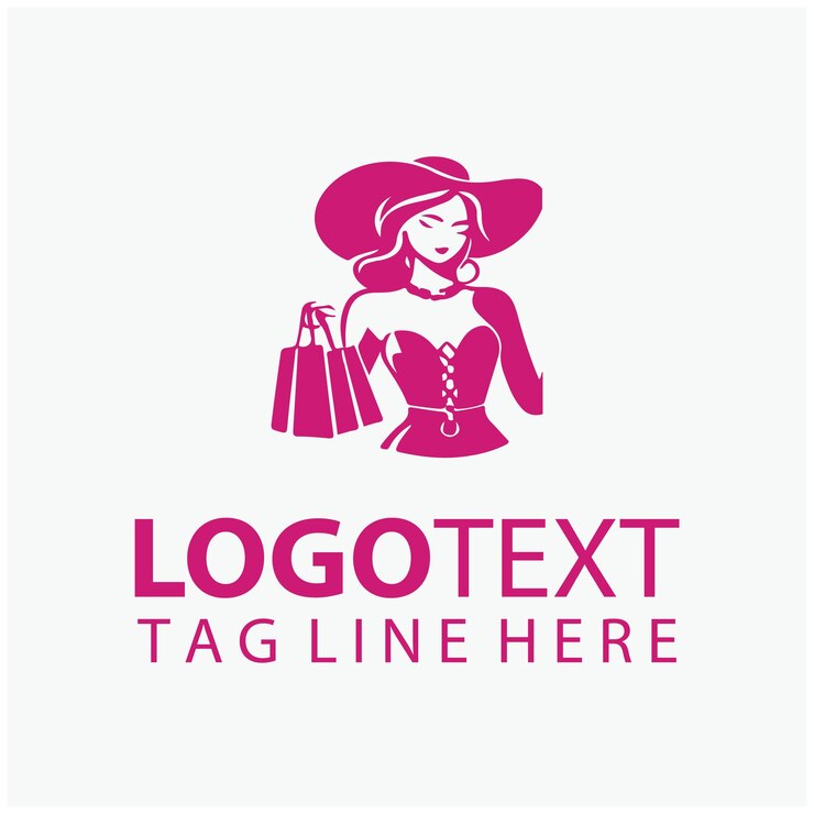 Vector fashion lady logo