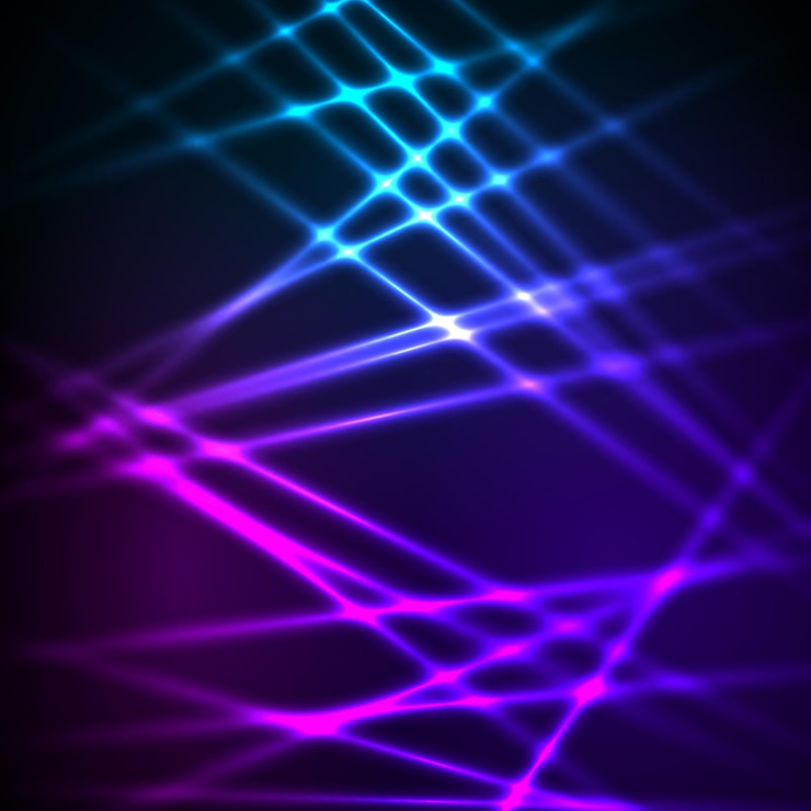 Vector fashion lights background of bright glowing blur lines vector illustration eps 10 futuristic style glow neon disco club or night party gorgeous graphic image template