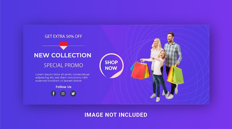 Vector fashion sales social media banner or social media template