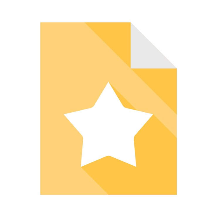 Vector favorite icon in flat color style
