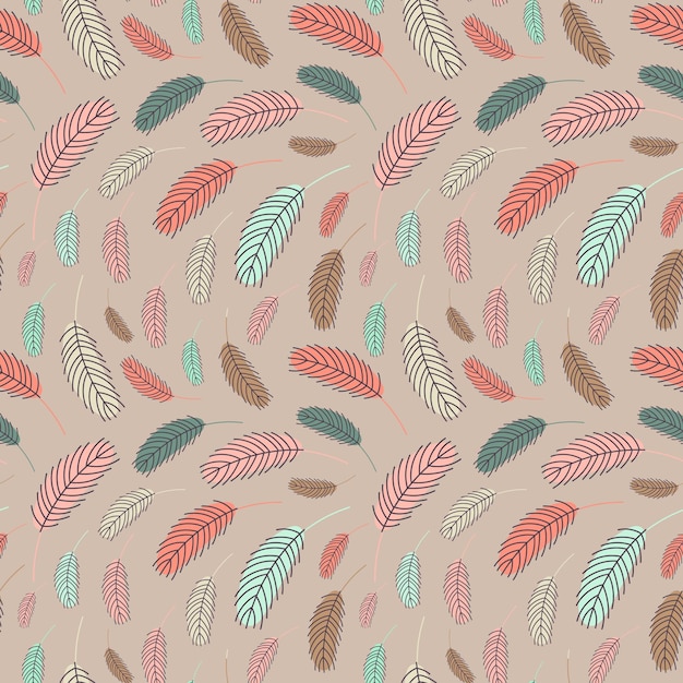 feathers seamless pattern pattern with feathers vector illustration