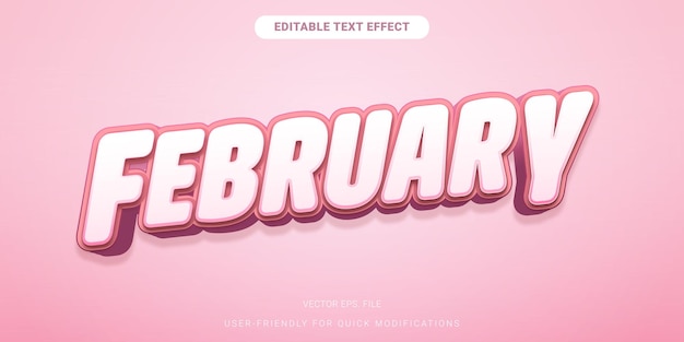 february soft pastel editable text effect fluffy style