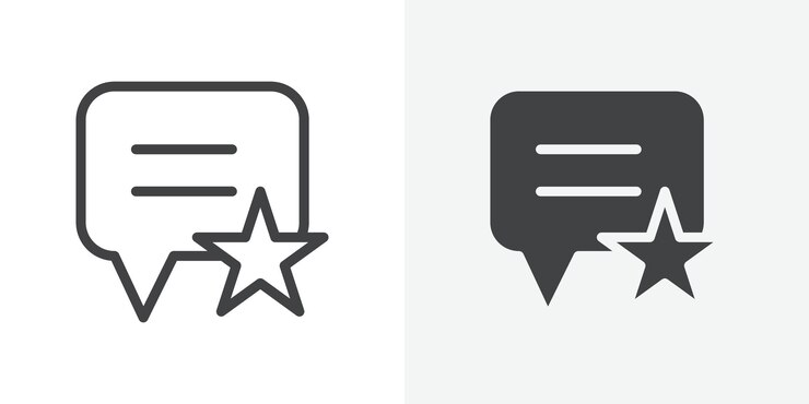Feedback icon Outline vector sign