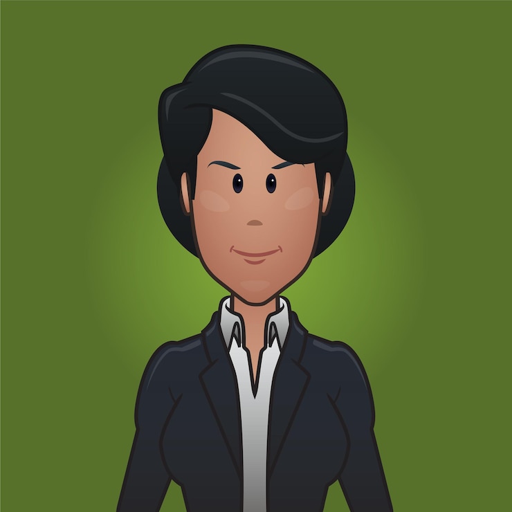 Vector female profile picture