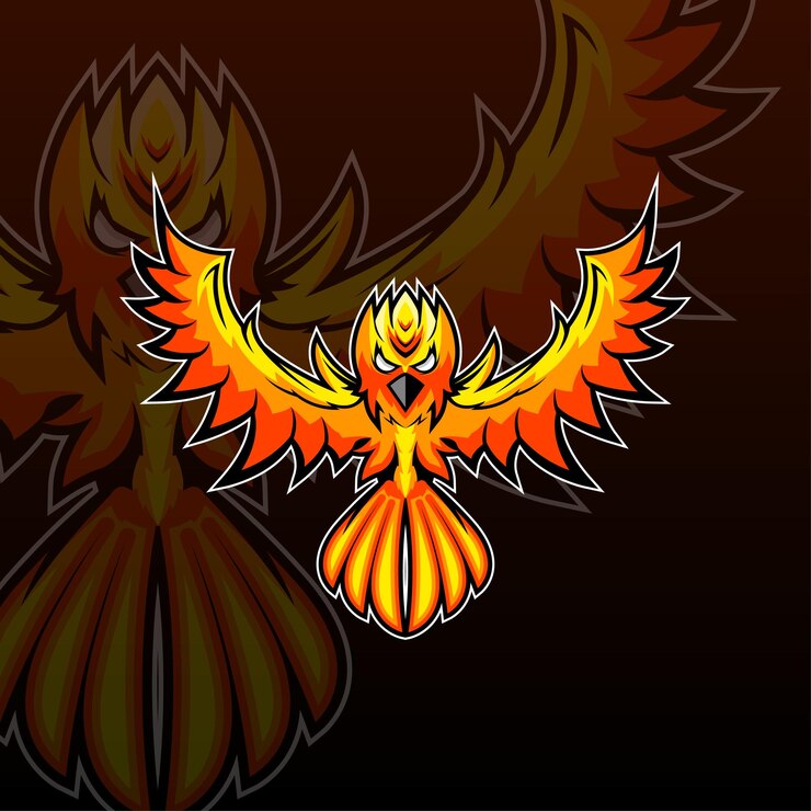 Vector fenix mascot bird wing fly talisman