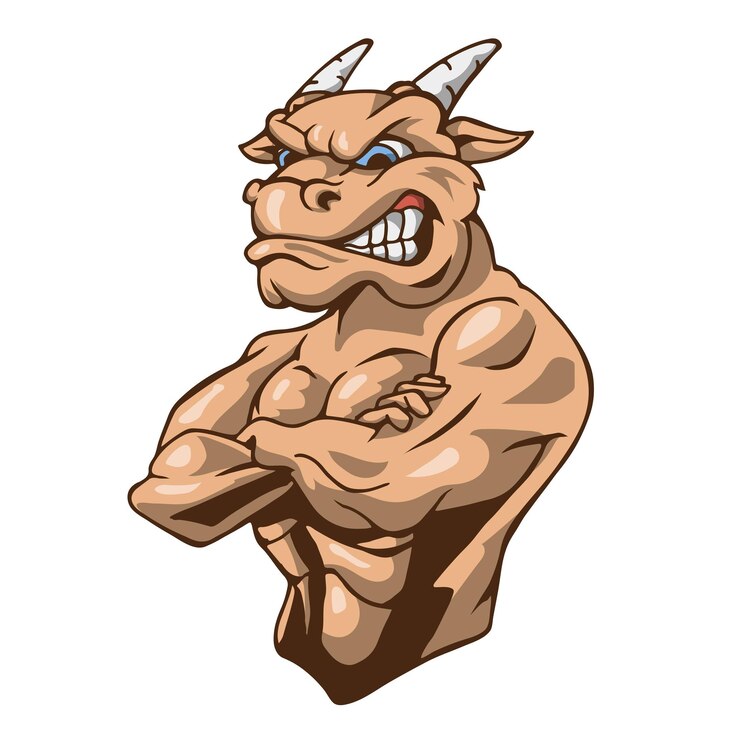 ferocious strong Goat showing muscle vector - illustration