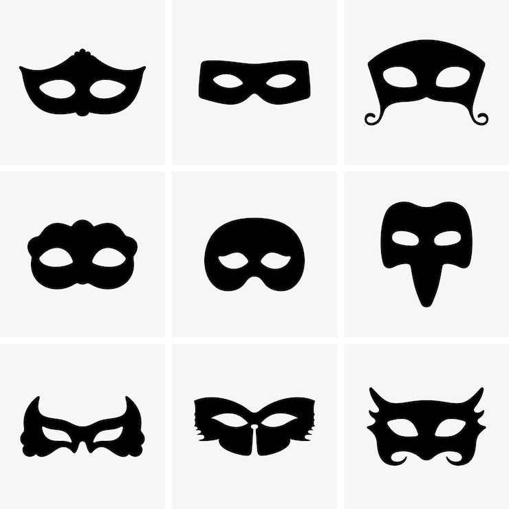 Vector festive masks
