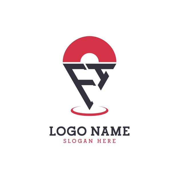 FI Location Icon Design Modern FI Pinpoint Logo for Navigation Map Apps and Location Based Businesses
