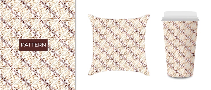 Vector field flower hand-drawn vector pattern