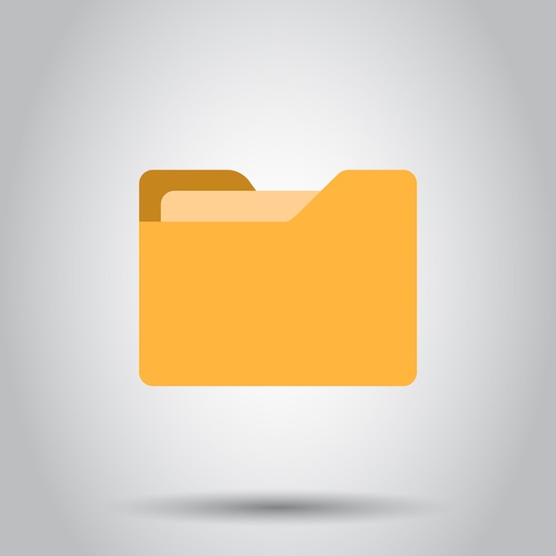 file folder icon in flat style documents archive vector illustration on isolated background storage business concept
