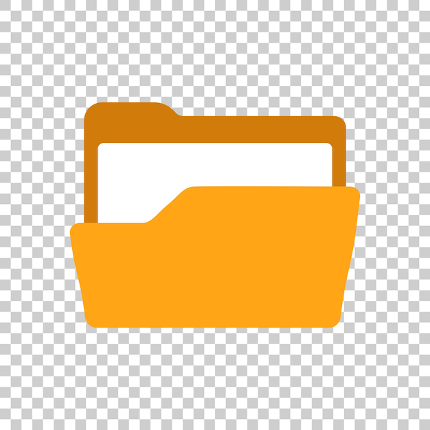 file folder icon in transparent style documents archive vector illustration on isolated background storage business concept