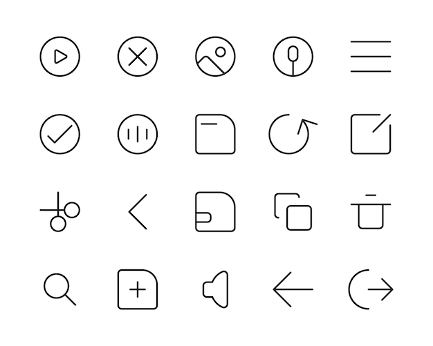 file upload icon set