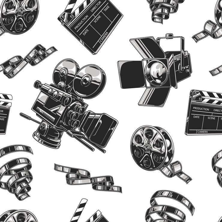 Vector film gear highlights seamless creativity