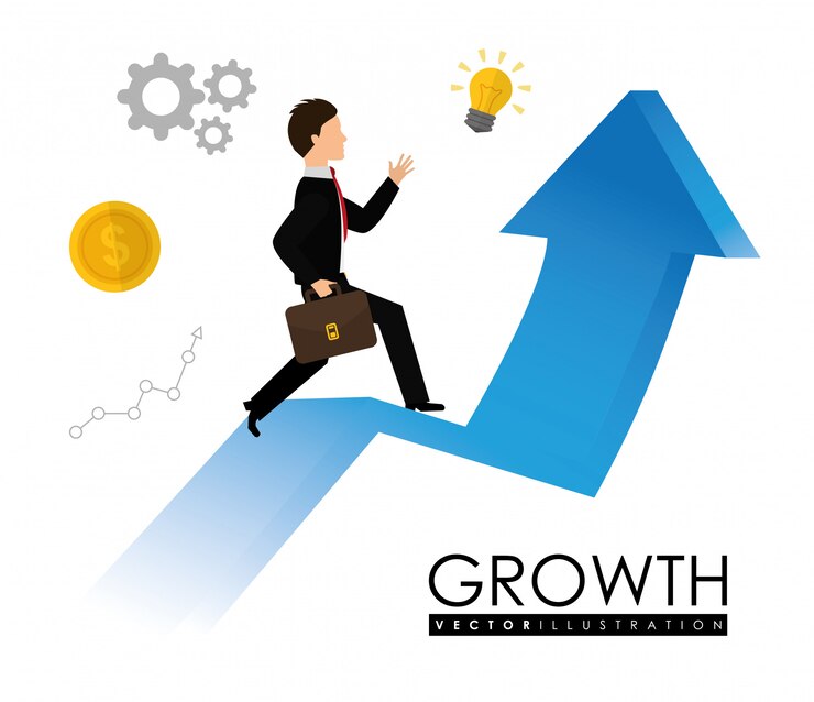 Vector financial growth design.