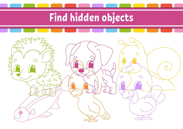 find hidden object education developing worksheet