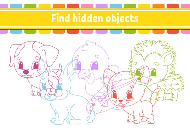 find hidden object education developing worksheet