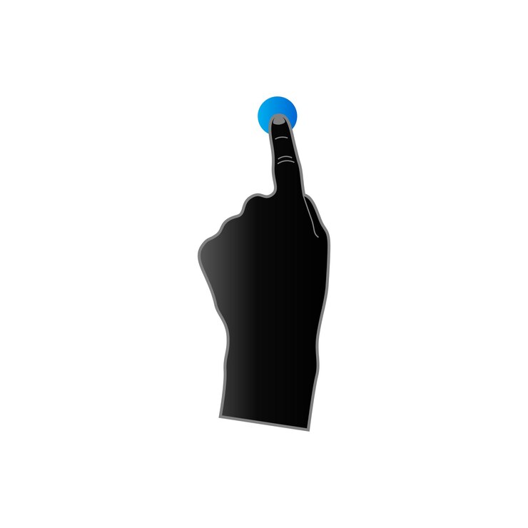 Vector finger gesture icon in duo tone color gadget touch pad smartphone laptop