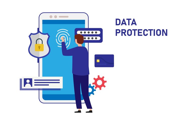 Vector finger print mobile phone data security