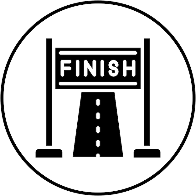 Finish Line vector icon Can be used for Auto Racing iconset