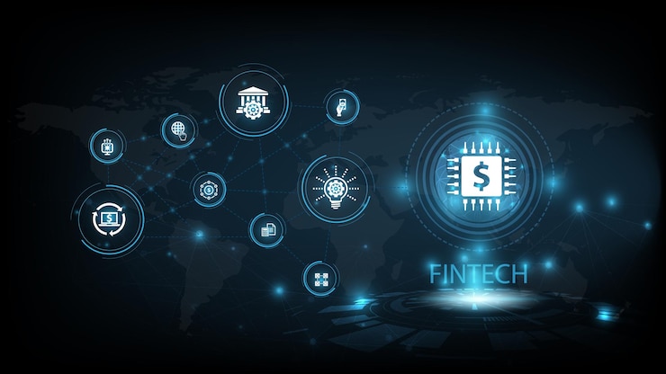 Vector fintech financial technology conceptbusiness investment banking paymentvector illustration